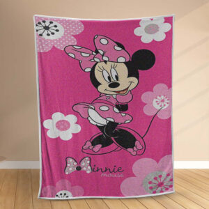 Plaid Robe Rose Minnie Mouse Couverture Polaire Plaid Canapé