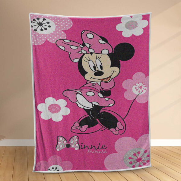 Plaid Robe Rose Minnie Mouse Couverture Polaire Plaid Canapé