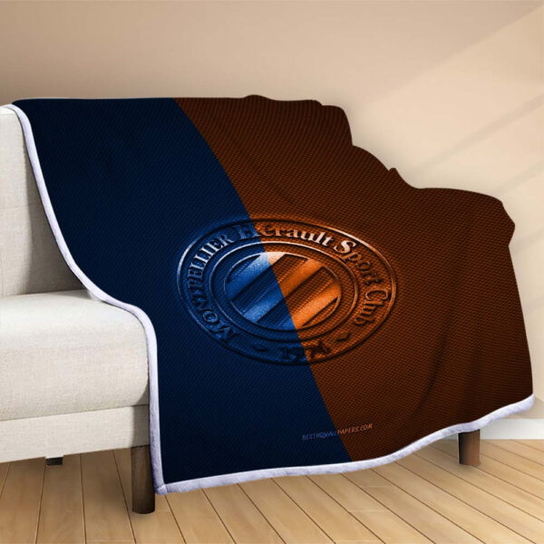 Plaid Montpellier HSC 7 Couverture Polaire Plaid Canapé – Image 2