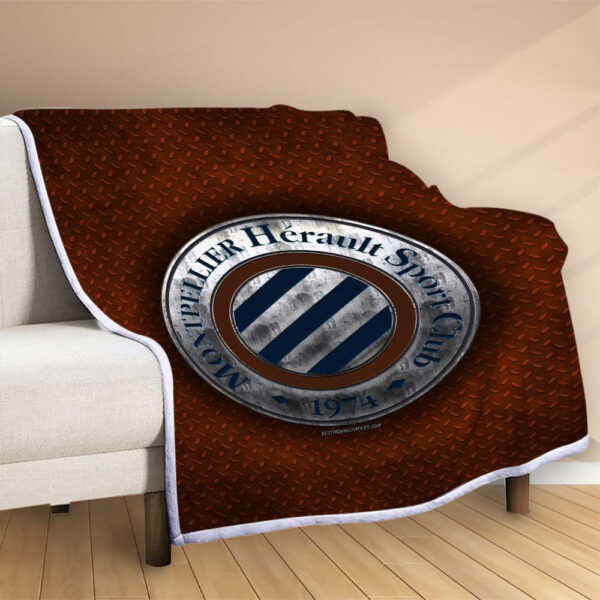 Plaid Montpellier HSC 8 Couverture Polaire Plaid Canapé – Image 2