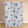Plaid Idées de décoration de chambre de motif nautique pour enfants Couverture Polaire Plaid Canapé