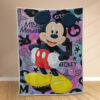 Plaid Motif de galaxie de Mickey Mouse Couverture Polaire Plaid Canapé