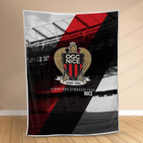 Plaid OGC Nice FC 4 Couverture Polaire Plaid Canapé