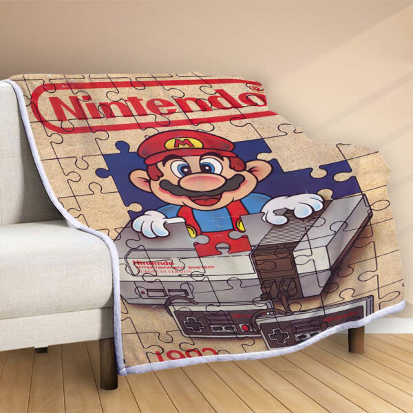 Plaid Super Mario Nintendo 1001 Couverture Polaire Plaid Canapé – Image 2