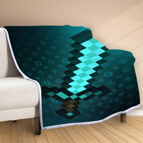 Plaid Épée Minecraft MC 02 Couverture Polaire Plaid Canapé – Image 2