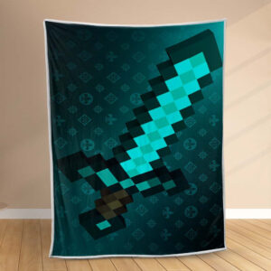 Plaid Épée Minecraft MC 02 Couverture Polaire Plaid Canapé