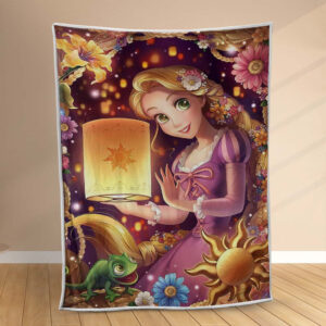 Plaid Raiponce Princesse Tangled Disney 1002 Couverture Polaire Plaid Canapé