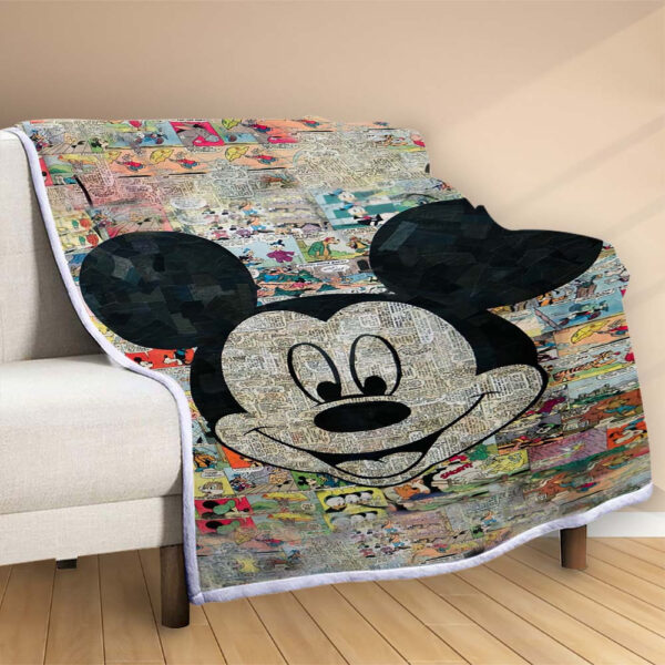 Plaid Mickey Mouse mignon Couverture Polaire Plaid Canapé – Image 2