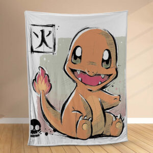 Plaid Salamèche Pokemon 1001 Couverture Polaire Plaid Canapé