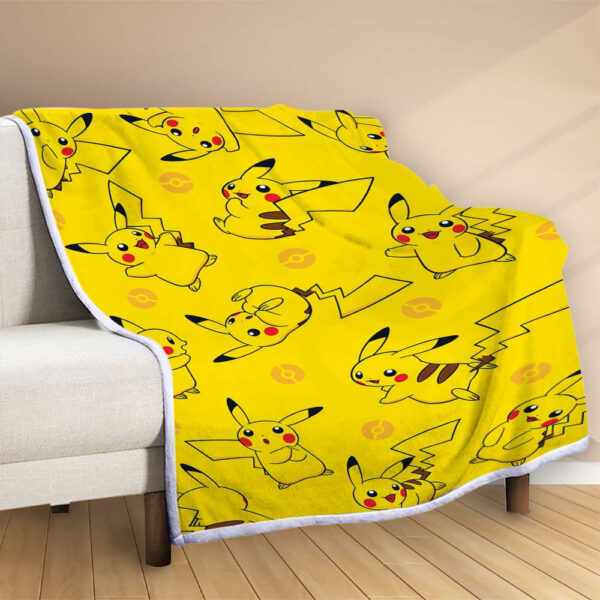 Plaid Pikachu mignon 1002 Couverture Polaire Plaid Canapé – Image 2