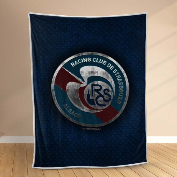 Plaid RC Strasbourg Alsace 3 Couverture Polaire Plaid Canapé