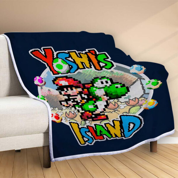 Plaid Super Mario Nintendo 1005 Couverture Polaire Plaid Canapé – Image 2