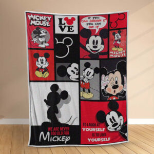 Plaid Citation de Mickey Mouse Si vous pouvez le rêver, vous pouvez le faire Couverture Polaire Plaid Canapé