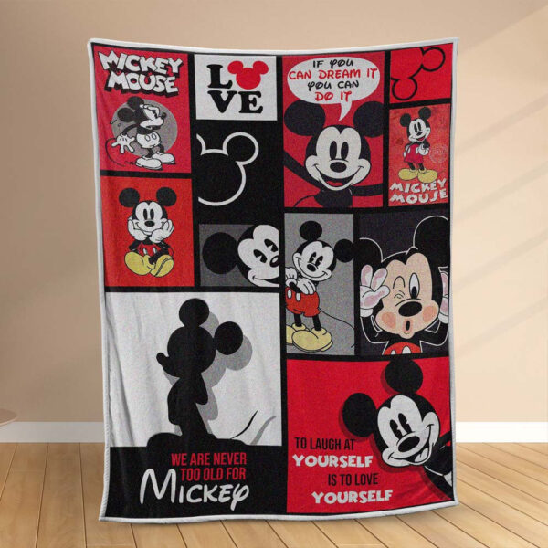 Plaid Citation de Mickey Mouse Si vous pouvez le rêver, vous pouvez le faire Couverture Polaire Plaid Canapé
