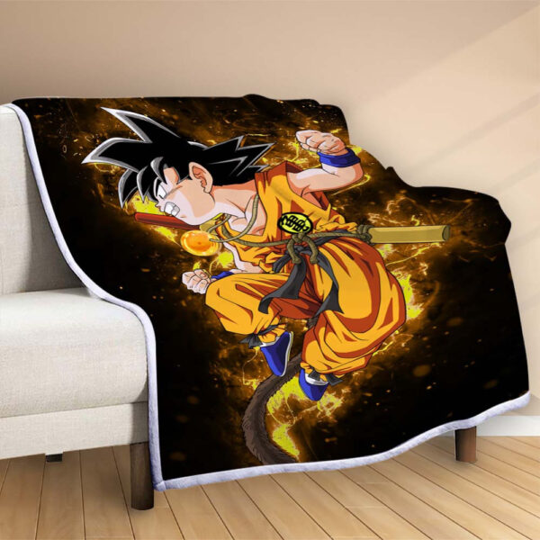 Plaid Son Goku Dragon Ball Z 1004 Couverture Polaire Plaid Canapé – Image 2