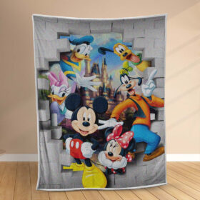 Plaid Mickey Mouse et ses amis Disney Couverture Polaire Plaid Canapé