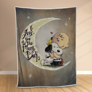 Plaid Snoopy je t'aime jusqu'à la lune et retour Couverture Polaire Plaid Canapé