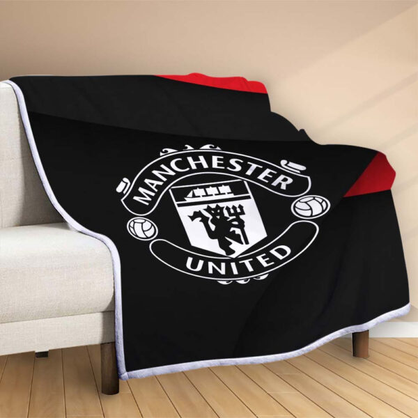 Plaid manchester united MU FC 5 Couverture Polaire Plaid Canapé – Image 2