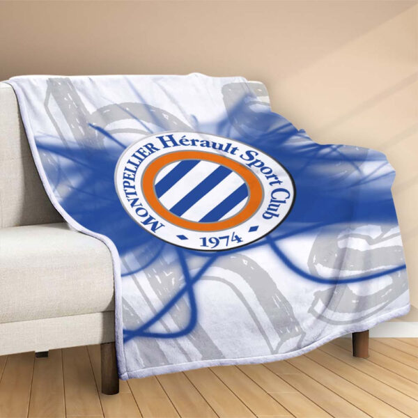 Plaid Montpellier HSC 3 Couverture Polaire Plaid Canapé – Image 2