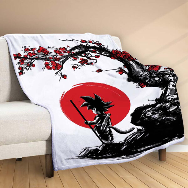 Plaid Son Goku Dragon Ball Z 1014 Couverture Polaire Plaid Canapé – Image 2