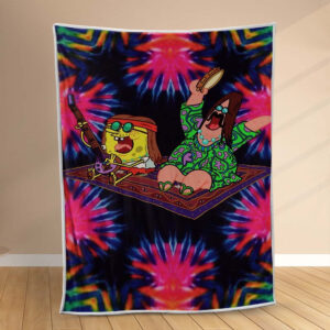 Plaid Bob l'éponge et Patrick Hippie Couverture Polaire Plaid Canapé