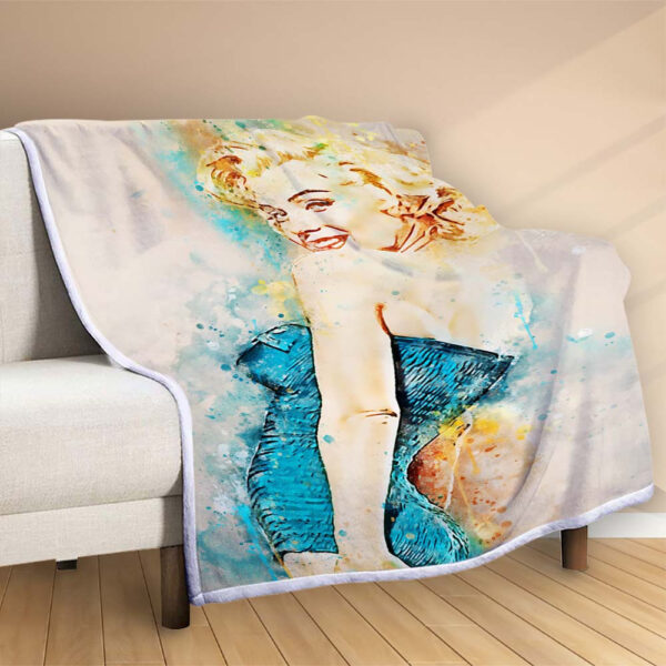 Plaid Art Marilyn Monroe Couverture Polaire Plaid Canapé – Image 2