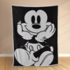 Plaid Mickey Mouse monochrome Couverture Polaire Plaid Canapé