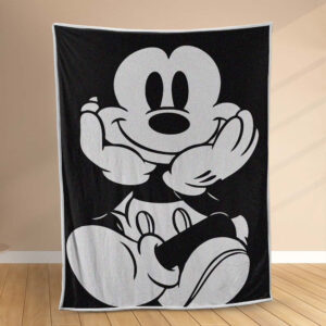 Plaid Mickey Mouse monochrome Couverture Polaire Plaid Canapé