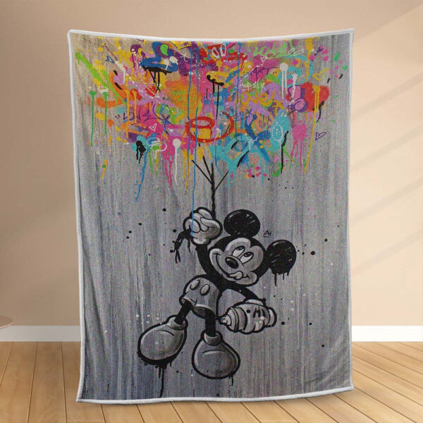Plaid Peinture à l'huile de Mickey Couverture Polaire Plaid Canapé