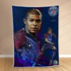 Plaid Mbappe PSG 4 Couverture Polaire Plaid Canapé