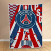 Plaid PSG FC Paris Saint Germain Football Club 9 Couverture Polaire Plaid Canapé
