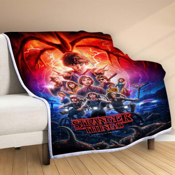 Plaid Stranger Things 1001 Couverture Polaire Plaid Canapé – Image 2