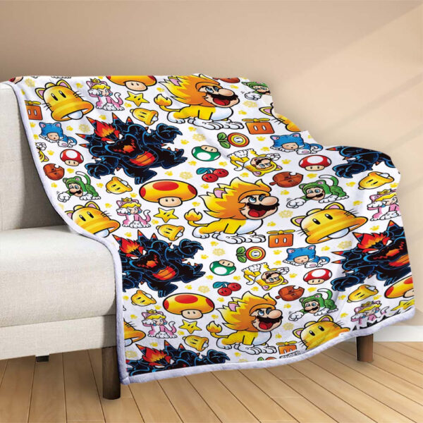 Plaid Super Mario Tous les personnages 1005 Couverture Polaire Plaid Canapé – Image 2