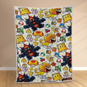 Plaid Super Mario Tous les personnages 1005 Couverture Polaire Plaid Canapé