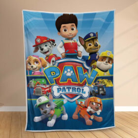 Plaid Pat’ Patrouille Tous les personnages 1005 Couverture Polaire Plaid Canapé