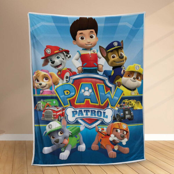 Plaid Pat' Patrouille Tous les personnages 1005 Couverture Polaire Plaid Canapé