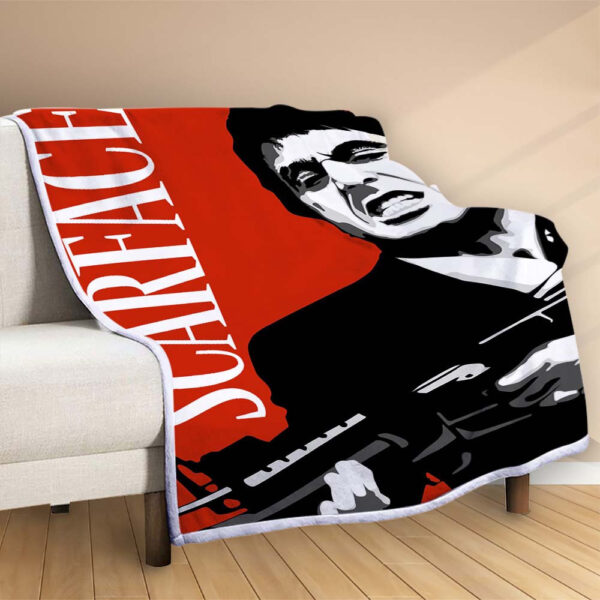 Plaid Film Scarface Couverture Polaire Plaid Canapé – Image 2