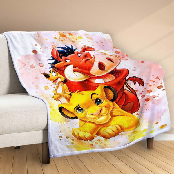 Plaid Simba Disney Le Roi Lion 1003 Couverture Polaire Plaid Canapé – Image 2