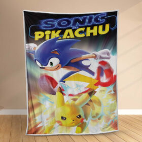 Plaid Sonic Pikachu 1001 Couverture Polaire Plaid Canapé