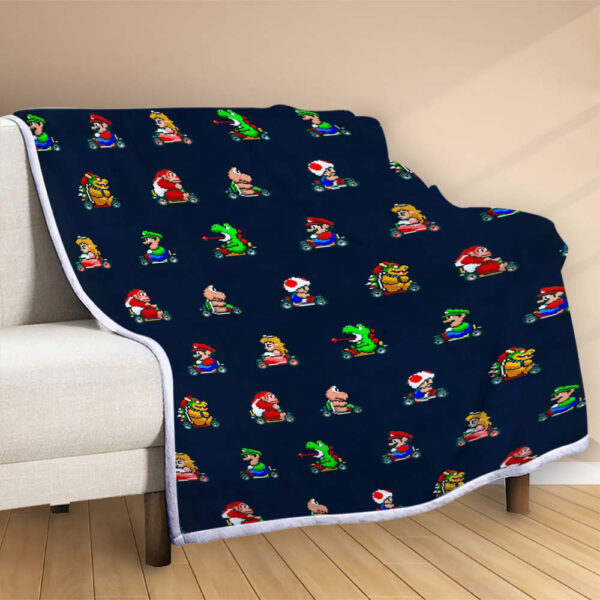 Plaid Icône de personnages Super Mario Couverture Polaire Plaid Canapé – Image 2