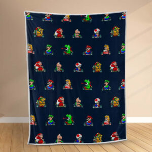 Plaid Icône de personnages Super Mario Couverture Polaire Plaid Canapé