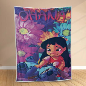 Plaid Ohana et Stitch Disney 1001 Couverture Polaire Plaid Canapé