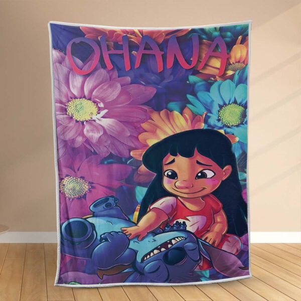 Plaid Ohana et Stitch Disney 1001 Couverture Polaire Plaid Canapé