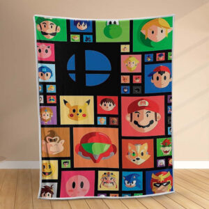 Plaid Jeu de personnages Nintendo Couverture Polaire Plaid Canapé