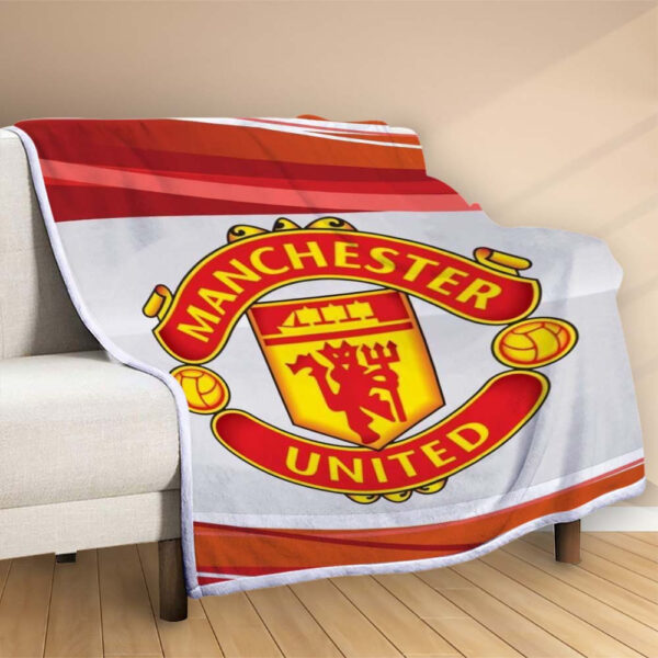 Plaid Manchester United MU FC 14 Couverture Polaire Plaid Canapé – Image 2