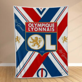 Plaid OL Olympique Lyonnais FC 5 Couverture Polaire Plaid Canapé