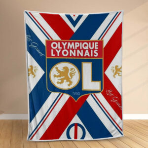 Plaid OL Olympique Lyonnais FC 5 Couverture Polaire Plaid Canapé