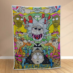 Plaid Personnages de Rick et Morty 1001 Couverture Polaire Plaid Canapé