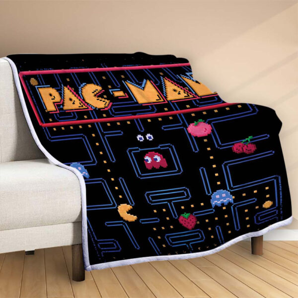 Plaid Jeu Pacman 1003 Couverture Polaire Plaid Canapé – Image 2