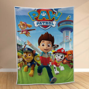 Plaid Pat' Patrouille Tous les personnages 1001 Couverture Polaire Plaid Canapé